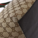 GUCCI GG Canvas Web Sherry Line Hand Bag Beige Red Green 131228 Auth 134493-16
