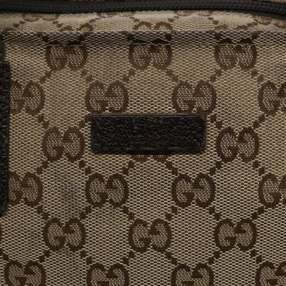 GUCCI GG Canvas Web Sherry Line Hand Bag Beige Red Green 131228 Auth 134493