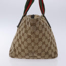 GUCCI GG Canvas Web Sherry Line Hand Bag Beige Red Green 131228 Auth 134493-4