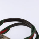GUCCI GG Canvas Web Sherry Line Hand Bag Beige Red Green 131228 Auth 134493-8