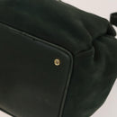 CELINE Shoulder Bag Leather Green Gold Auth 134496-15