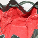 CELINE Shoulder Bag Leather Green Gold Auth 134496-19