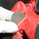 CELINE Shoulder Bag Leather Green Gold Auth 134496-12