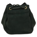 CELINE Shoulder Bag Leather Green Gold Auth 134496-2