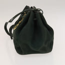 CELINE Shoulder Bag Leather Green Gold Auth 134496-4