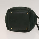 CELINE Shoulder Bag Leather Green Gold Auth 134496-5