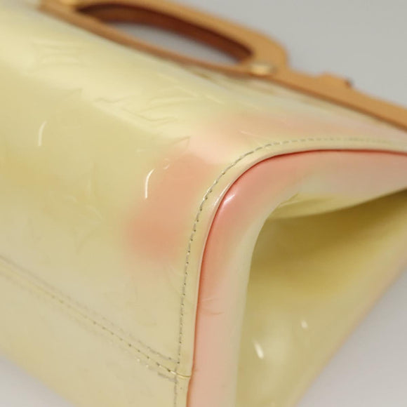 LOUIS VUITTON Monogram Vernis Roxbury Drive Hand Bag Perle M91374 Auth 134503