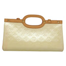 LOUIS VUITTON Monogram Vernis Roxbury Drive Hand Bag Perle M91374 Auth 134503-13