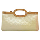 LOUIS VUITTON Monogram Vernis Roxbury Drive Hand Bag Perle M91374 Auth 134503-2