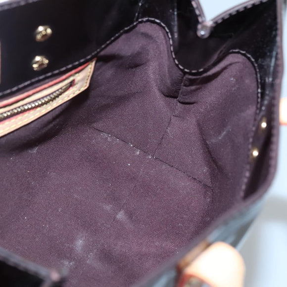 LOUIS VUITTON Monogram Vernis Reade PM Hand Bag Amarante M91993 LV Auth 134516
