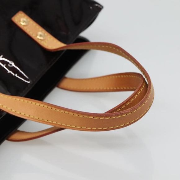 LOUIS VUITTON Monogram Vernis Reade PM Hand Bag Amarante M91993 LV Auth 134516