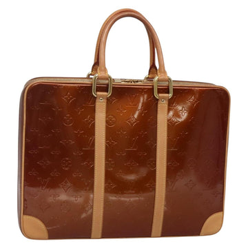 LOUIS VUITTON Monogram Vernis Van Damme Hand Bag Bronze M91125 LV Auth 134518