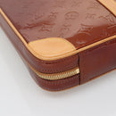 LOUIS VUITTON Monogram Vernis Van Damme Hand Bag Bronze M91125 LV Auth 134518-14