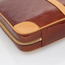 LOUIS VUITTON Monogram Vernis Van Damme Hand Bag Bronze M91125 LV Auth 134518-16