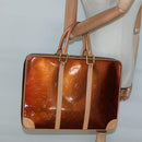 LOUIS VUITTON Monogram Vernis Van Damme Hand Bag Bronze M91125 LV Auth 134518-23