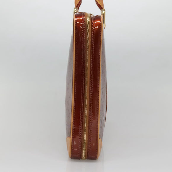 LOUIS VUITTON Monogram Vernis Van Damme Hand Bag Bronze M91125 LV Auth 134518