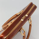 LOUIS VUITTON Monogram Vernis Van Damme Hand Bag Bronze M91125 LV Auth 134518-6