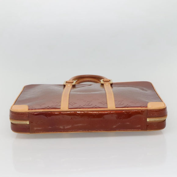 LOUIS VUITTON Monogram Vernis Van Damme Hand Bag Bronze M91125 LV Auth 134518