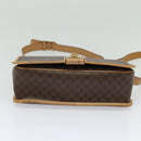 CELINE Macadam Canvas Shoulder Bag PVC Leather Brown Gold Auth 134526-5