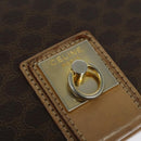 CELINE Macadam Canvas Shoulder Bag PVC Leather Brown Gold Auth 134526-17