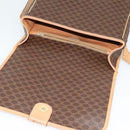 CELINE Macadam Canvas Shoulder Bag PVC Leather Brown Gold Auth 134526-18