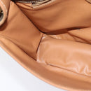 CELINE Macadam Canvas Shoulder Bag PVC Leather Brown Gold Auth 134526-20