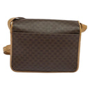 CELINE Macadam Canvas Shoulder Bag PVC Leather Brown Gold Auth 134526-2