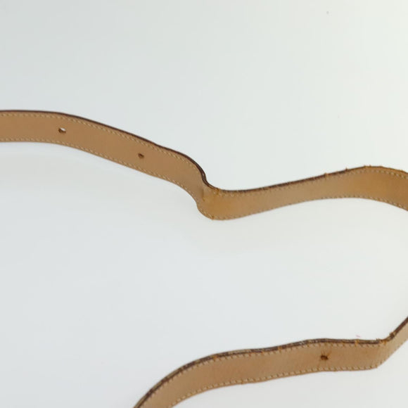 CELINE Macadam Canvas Shoulder Bag PVC Leather Brown Gold Auth 134526