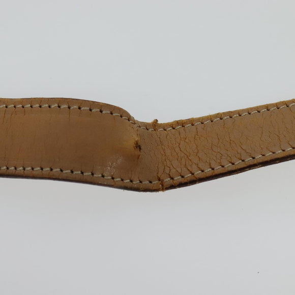 CELINE Macadam Canvas Shoulder Bag PVC Leather Brown Gold Auth 134526