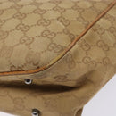 GUCCI GG Canvas Hand Bag Brown 113019 Auth 134527-15