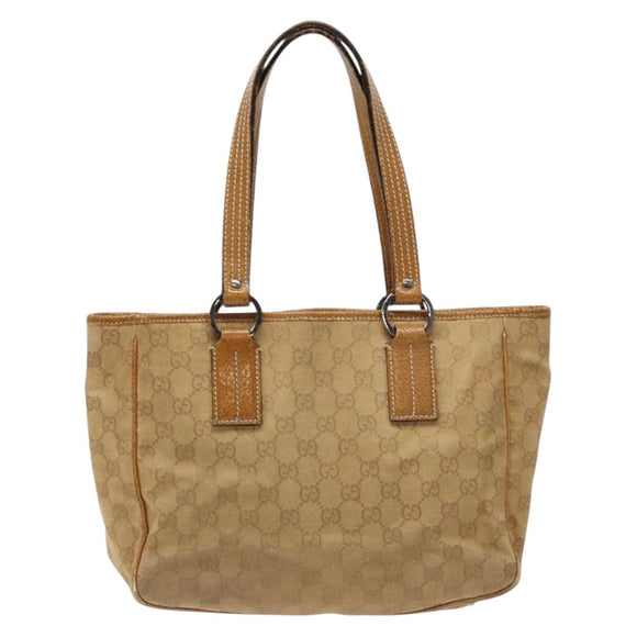GUCCI GG Canvas Hand Bag Brown 113019 Auth 134527