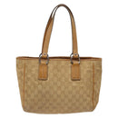 GUCCI GG Canvas Hand Bag Brown 113019 Auth 134527-2