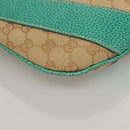 GUCCI GG Canvas Shoulder Bag Beige Silver 124357 Auth 134529-14