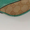 GUCCI GG Canvas Shoulder Bag Beige Silver 124357 Auth 134529-9