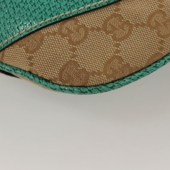 GUCCI GG Canvas Shoulder Bag Beige Silver 124357 Auth 134529