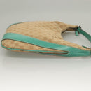 GUCCI GG Canvas Shoulder Bag Beige Silver 124357 Auth 134529-3