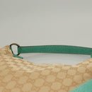 GUCCI GG Canvas Shoulder Bag Beige Silver 124357 Auth 134529-8