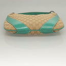 GUCCI GG Canvas Shoulder Bag Beige Silver 124357 Auth 134529-5