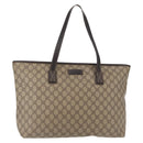 GUCCI GG Supreme Tote Bag PVC Beige 211137 Auth 134530-1