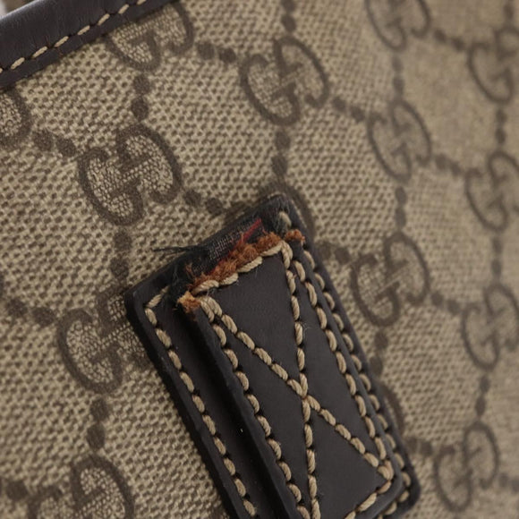 GUCCI GG Supreme Tote Bag PVC Beige 211137 Auth 134530