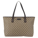GUCCI GG Supreme Tote Bag PVC Beige 211137 Auth 134530-2