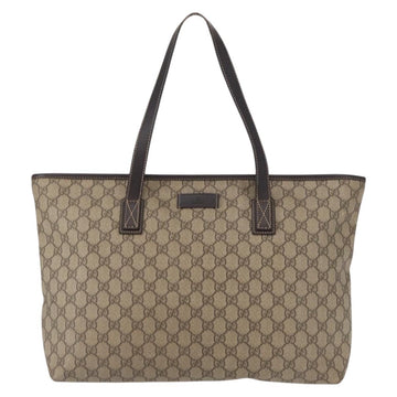 GUCCI GG Supreme Tote Bag PVC Beige 211137 Auth 134530 - 0