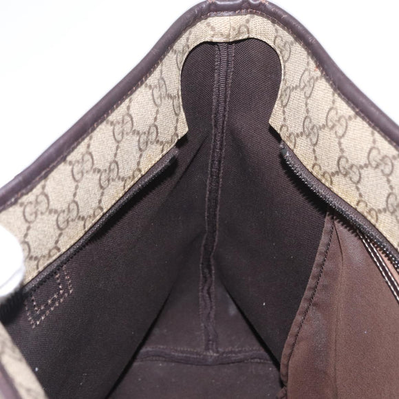 GUCCI GG Supreme Tote Bag PVC Beige 211137 Auth 134530