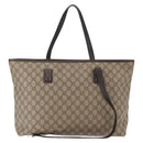 GUCCI GG Supreme Tote Bag PVC Beige 211137 Auth 134530-3