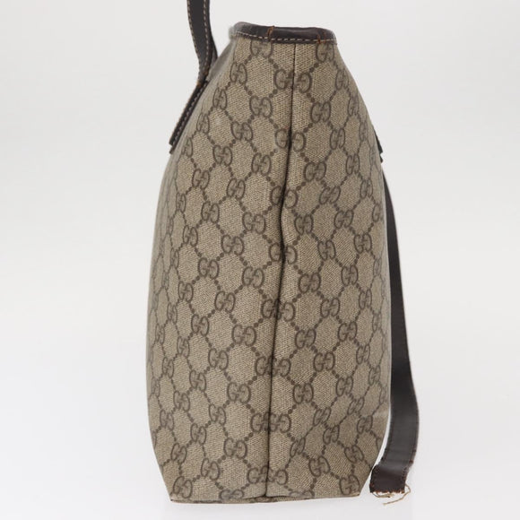 GUCCI GG Supreme Tote Bag PVC Beige 211137 Auth 134530