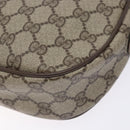 GUCCI GG Supreme Web Sherry Line Clutch Bag PVC Beige Gold 89 01 034 Auth 134532-10