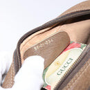 GUCCI GG Supreme Web Sherry Line Clutch Bag PVC Beige Gold 89 01 034 Auth 134532-19