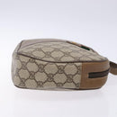 GUCCI GG Supreme Web Sherry Line Clutch Bag PVC Beige Gold 89 01 034 Auth 134532-4