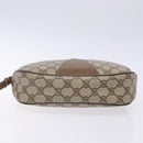 GUCCI GG Supreme Web Sherry Line Clutch Bag PVC Beige Gold 89 01 034 Auth 134532-7