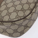 GUCCI GG Supreme Web Sherry Line Clutch Bag PVC Beige Gold 89 01 034 Auth 134532-8